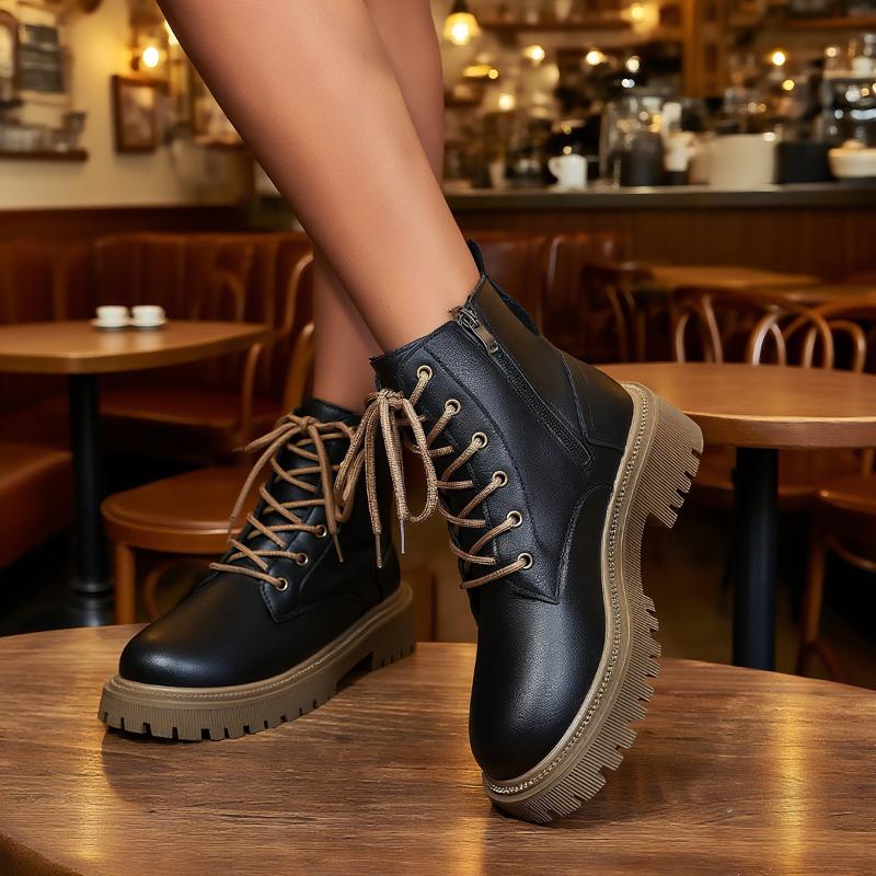 Martin Boots Women's Large Size New Trendy Winter Short Boots Thick Sole Easy To Match Design Women's Boots