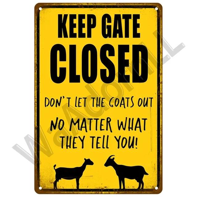 

Vintage Retro Warning Tin Signs Metal Caution Sign for Cafe Club Man Cave Pub Home Bars Coffee Shop Wall Decor Art for Home 20x30cm（7.8x11.8inch）