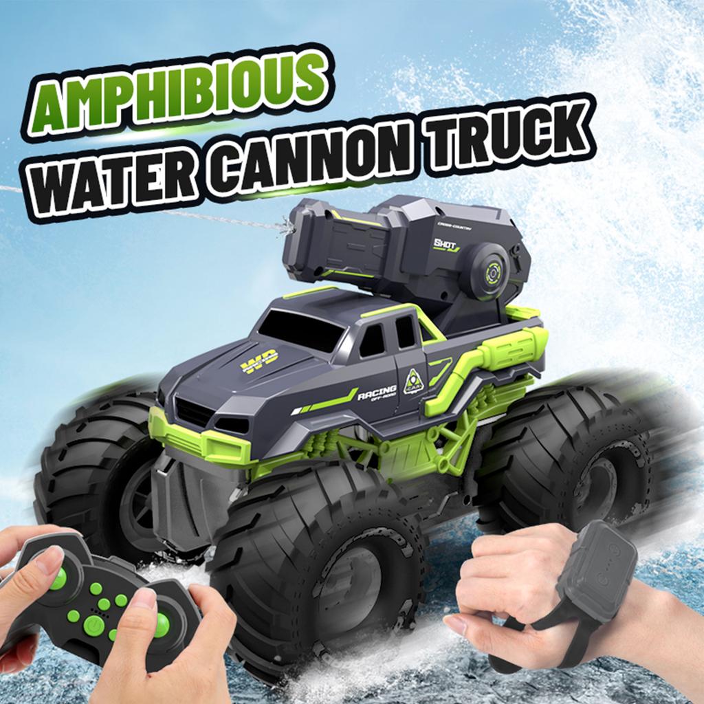 Amphibious RC Car, Remote Control Water and Land Vehicle with Water Spray Function, Gesture Sensing Off Road Toy Truck