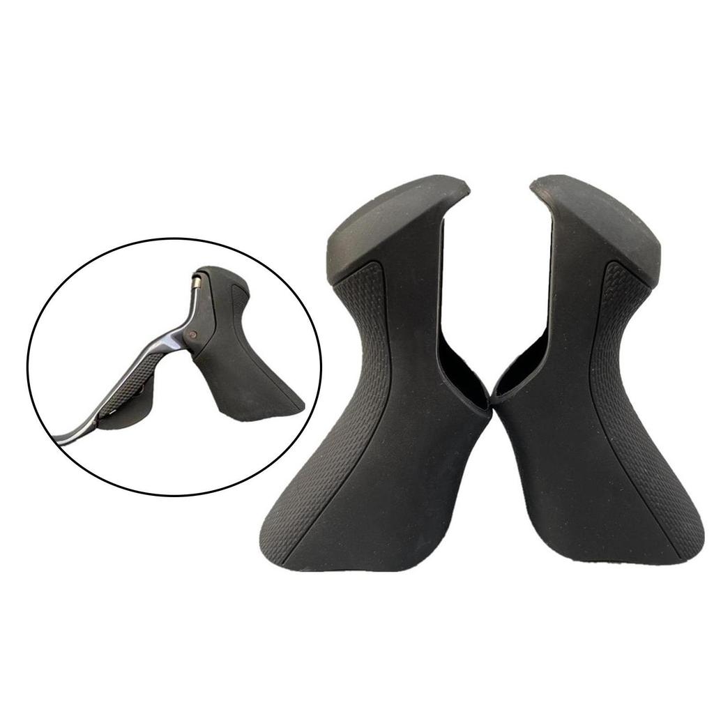 Bike Shift Brake Lever Cover Non-slip Road Bike Parts Comfortable Grip Tear Resistant 2 Pieces Replacement Cover for ST6870 Only