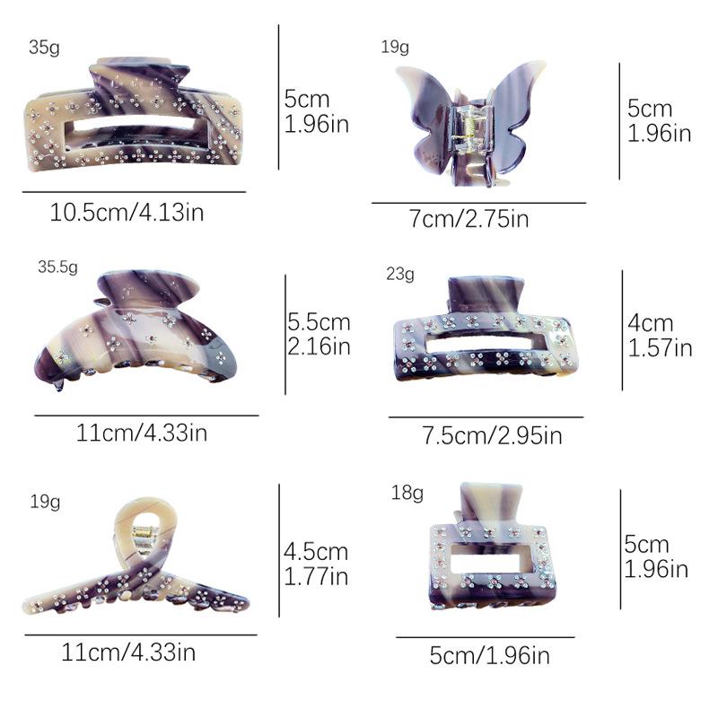 Bofeiya Rhinestone Acetate Claw Clip: High-End Luxury Hair Accessory for Updos