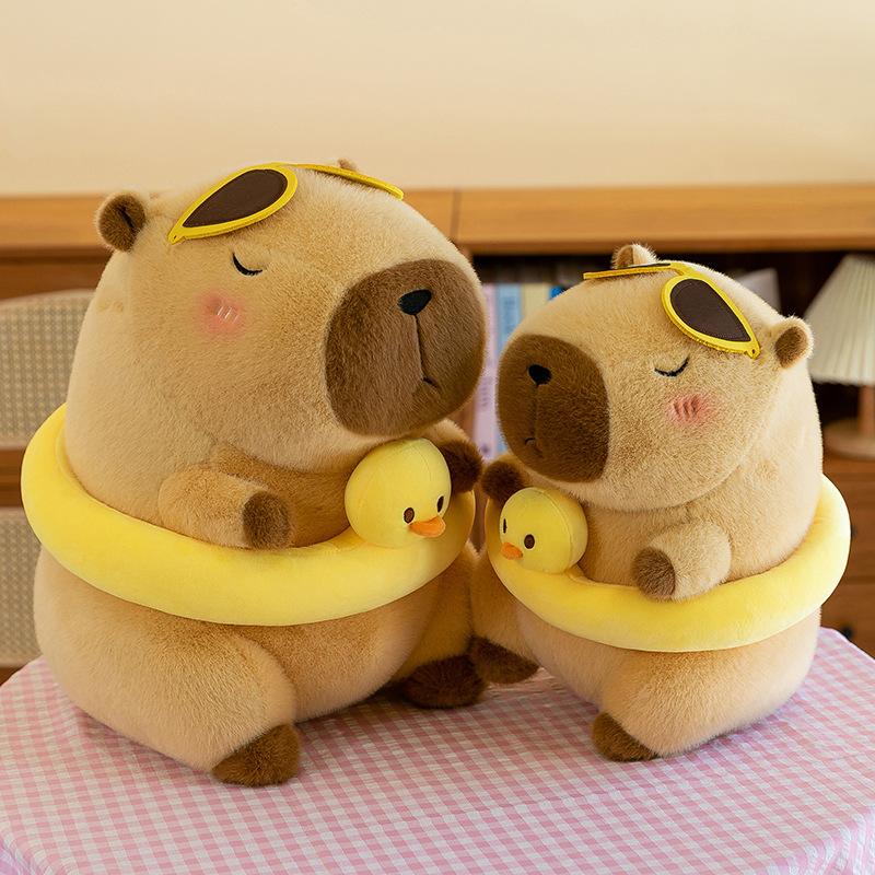 1-10PCS Cute Kapybara Plush Toy Summer Beach Kapybara Plush Ornament Christmas Gift Plush Toy Holiday Birthday Party Gift