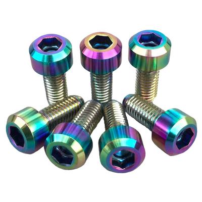 RENPA Titanium Alloy Tank Cap Bolt for Kawasaki 7 Hole Bolt Type Only (Aurora)