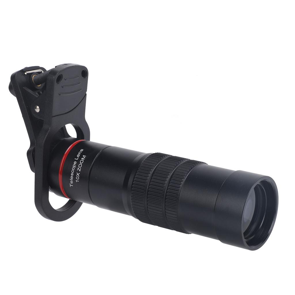 Telescop pentru Telefon Mobil Zoom 10X HD Lentilă Telefoto pentru Telefon Tot Metal Acoperire Multistrat Clemă pentru Telefon Mobil Telescop Monocular pentru Vizionare Jocuri Concerte