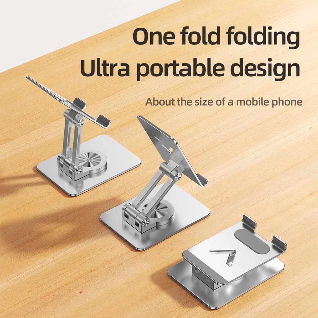 L11 Portable Foldable Desktop Phone Stand Aluminum Alloy Rotating Tablet Holder