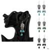 Punk Skull Pendant Earrings In Alloy With Water Drop Design For Gothic Fashion