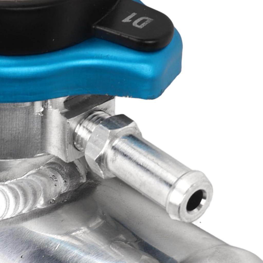 in Line Radiator Hose Filler Neck , Radiator Coolant Filler, Radiator with T Branch Water Pipe Kit, 38mm 1‑1/2in OD with Temp Display T6061