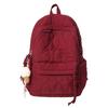 Schoolbag Korean style schoolbag female middle school student autumn and winter new padded light class backpack girl solid color backpack