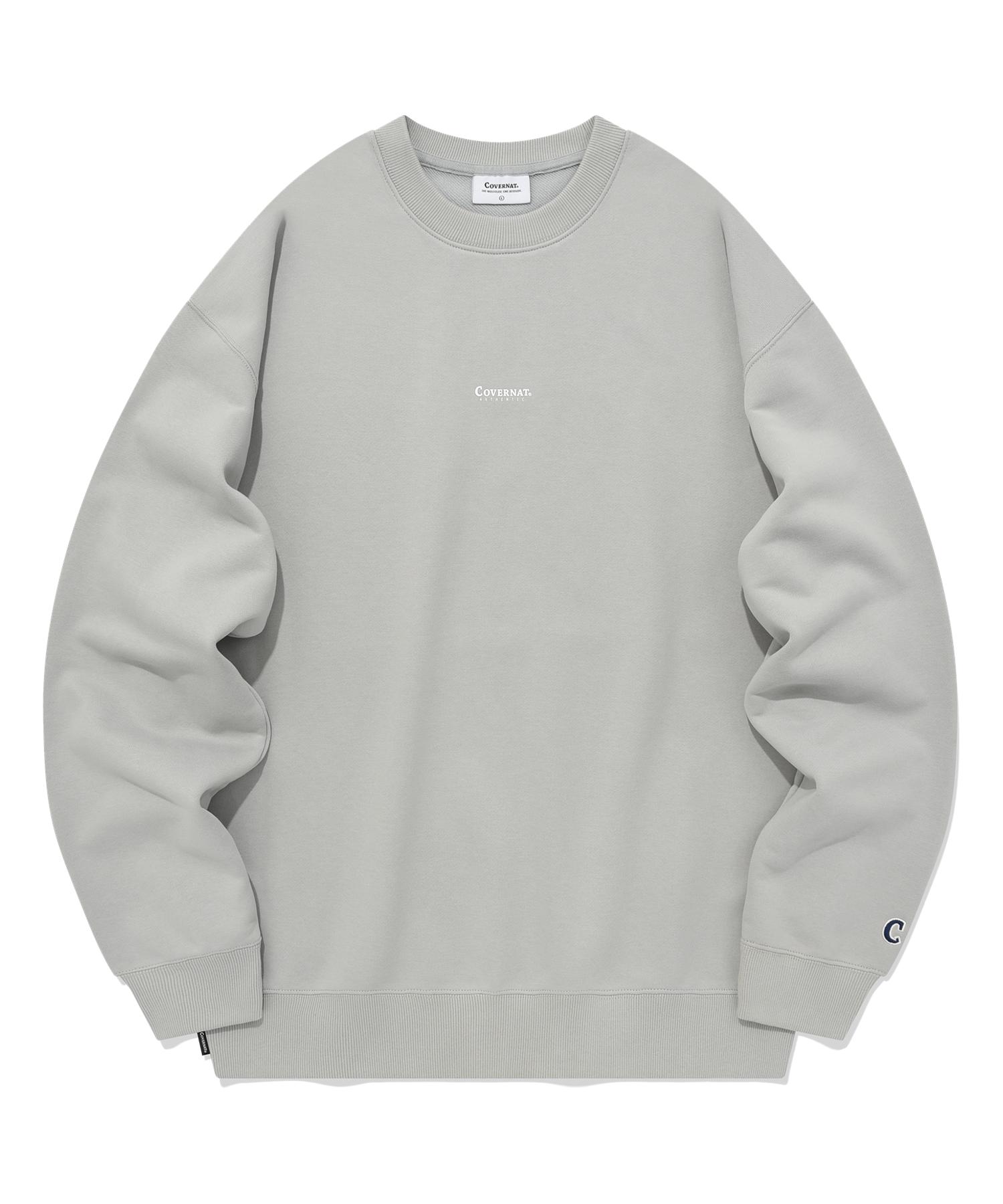 Свитшот Covernat Small Authentic Logo Светло-серый S