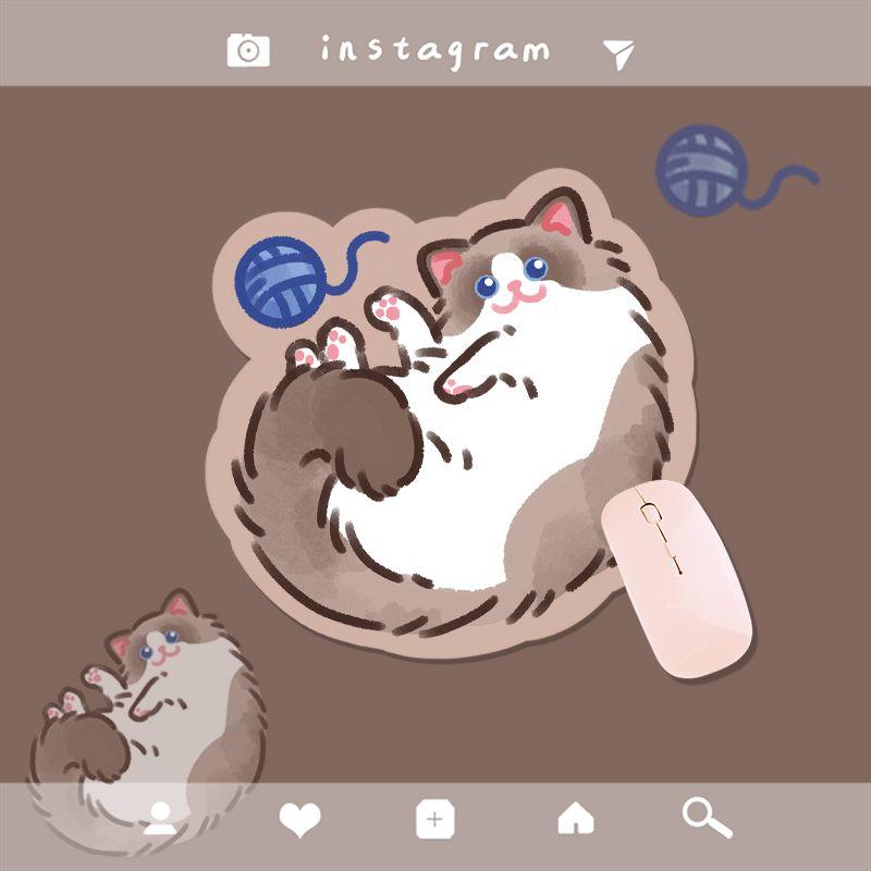 

Girls Cute Cartoon Computer Desk Creative Mouse Pad Shaped Mouse Pad-Coil Muppet