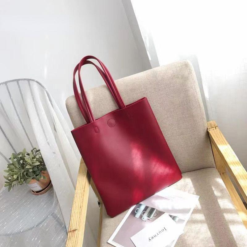 Damenhandtasche Mode Einfarbig Schultertasche Große Kapazität Hochwertiges Handheld Tote Bag