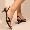 Fashion 2025 Summer Gladiator Women Sandals Fashion Elegant Narrow Band Clip Toe Shoes Ladies Comfort Beach Sandalias Slingback Femme