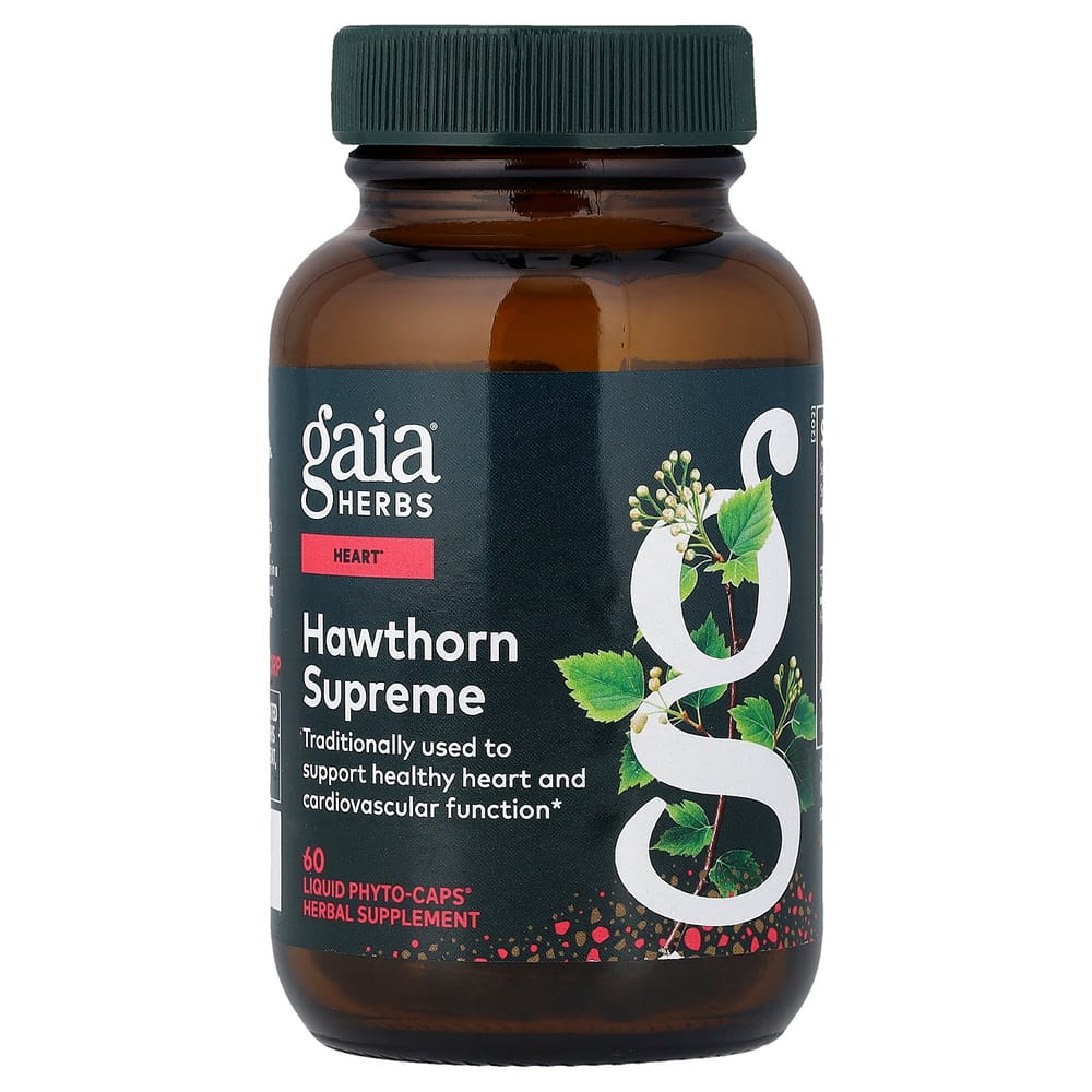 

Gaia Herbs Hawthorn Supreme Liquid Phyto-Caps, 60 Count 60 pcs - 1 ea