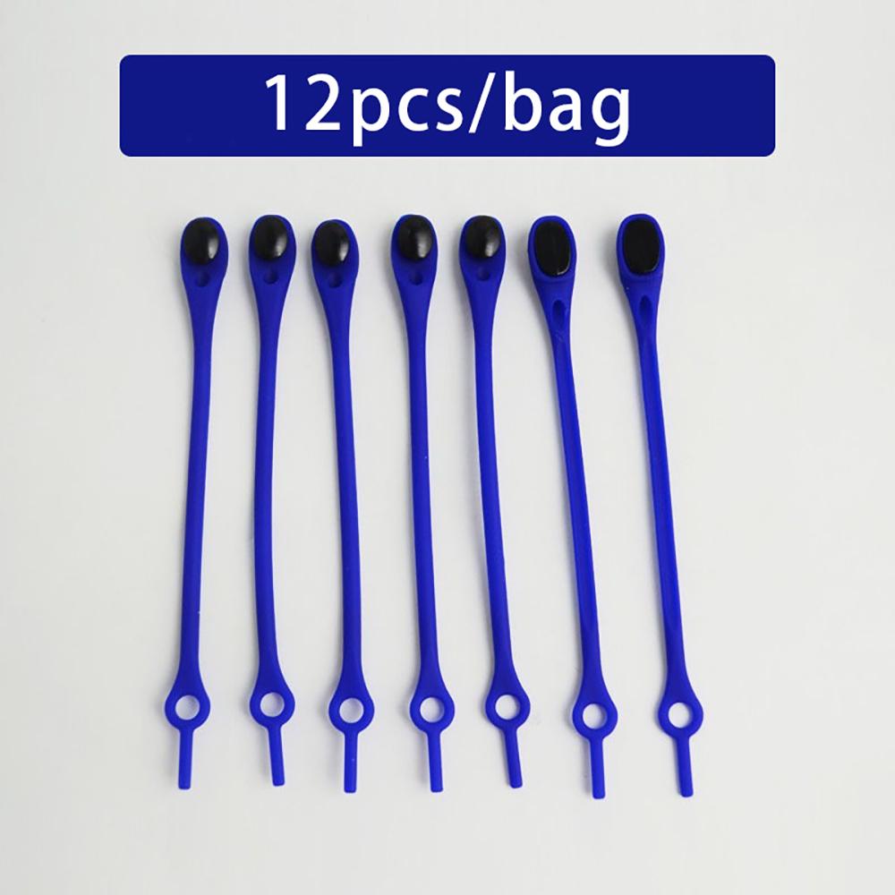 12 stuks Stretch Siliconen Veters Zonder Strikken Elastische Veters Sneakers Volwassenen kinderen Luie Veters voor Schoenen Rubber Zapatillas
