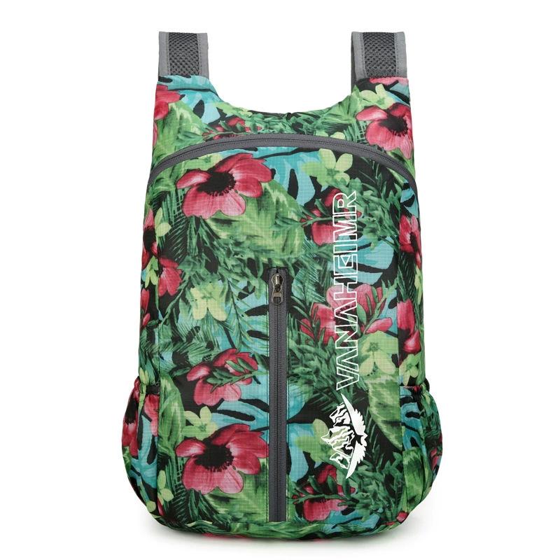 2025 Floral Pattern Lightweight Outdoor Folding Backpack for Travel