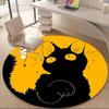 1pc Cat Moon Office Round Area Rug, Indoor Mat Suitable ForOffice, Under Office Chairs Bedroom Living Room Home Decor, Room Deco U42
