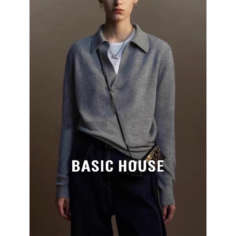 Basic House Women s V-Neck Knit Sweater XL