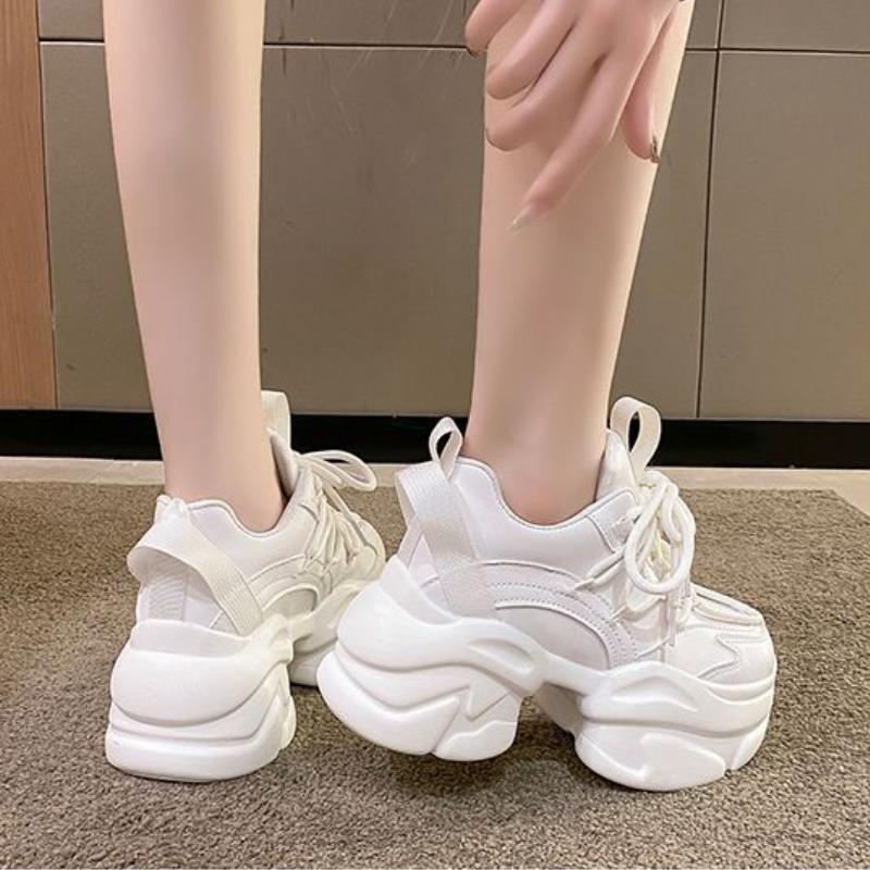 Women's Ultra High Sneakers 2024 Spring Summer New Style Fashion Versatile Thick Soled Elevated Casual Sports Trend Shoes
