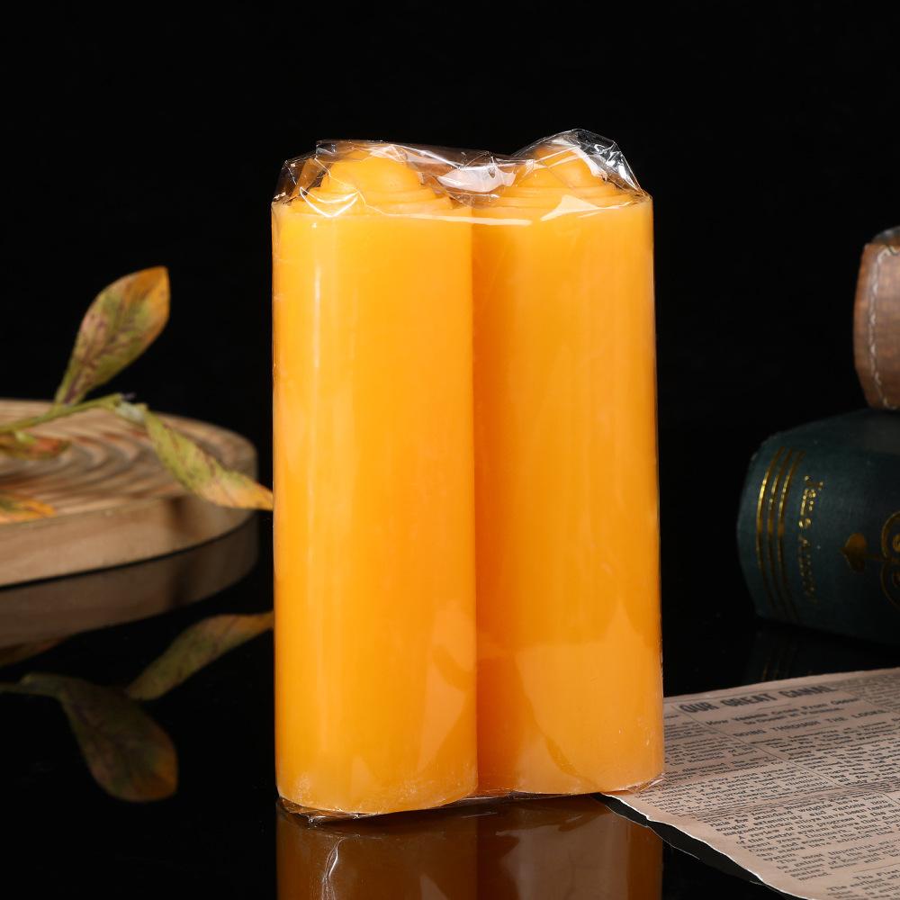 

Очень толстая цилиндрическая свеча для освещения, бытовая, красная, белая, желтая, аварийная при отключении электроэнергии, романтическая свадьба без свечей 4.2 * 13 yellow 2 pcs