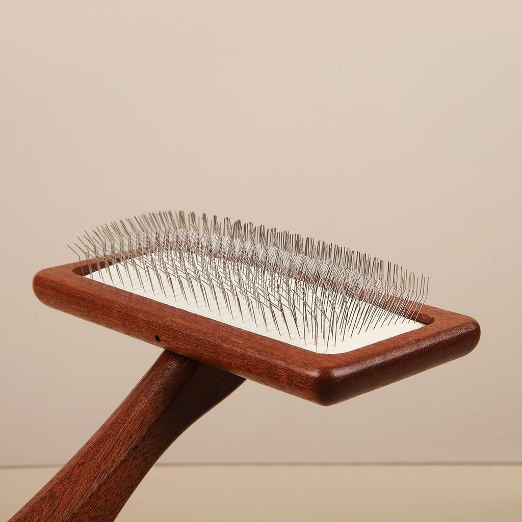 Solid Wood Pet Deshedding Comb for Cats & Dogs – Grooming & Hair Removal Brush for Long-Haired Breeds