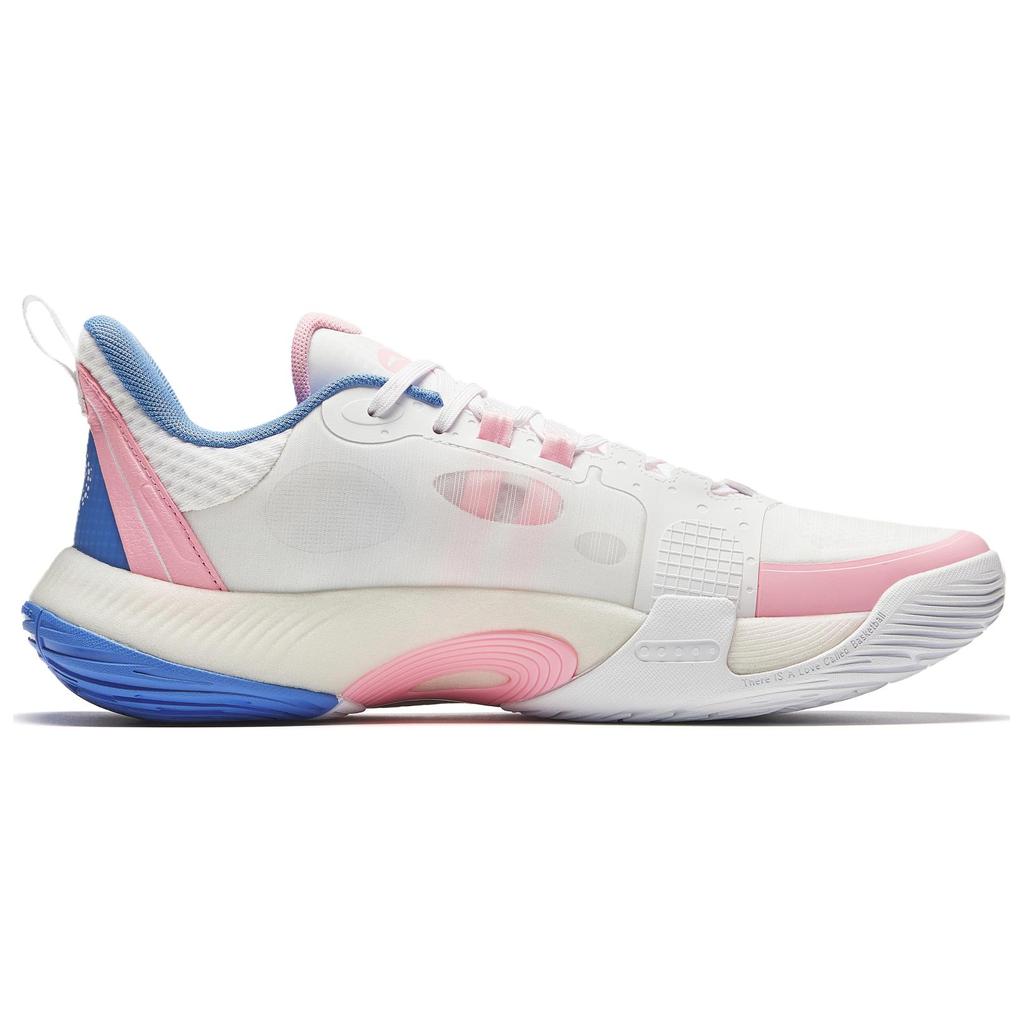 Anta Bubble Bounce 2 Bubble Gum Shock Absorbing Durable Low Top Basketball Shoes Men sneaker White Pink Blue 912421608Q-3