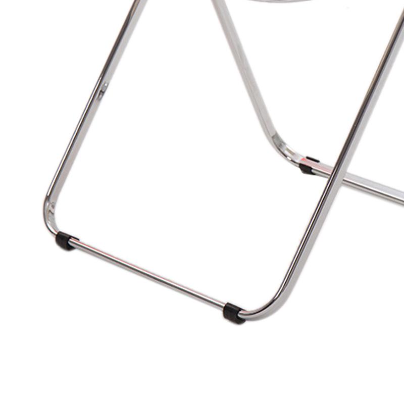 Acrylic Folding Chair Electroplated Silver Legs Folding Dining Chair Clothing Store Photograph