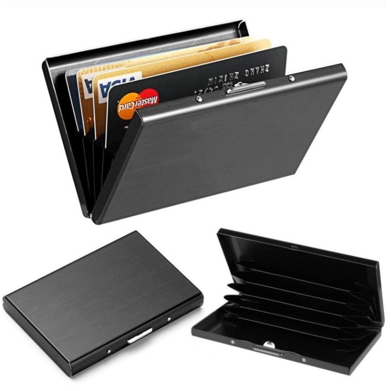 Kortlåda i rostfritt stål Kredit-ID-korthållare Affärsväska Förvaring Metallklämma Enfärgad affärspresent