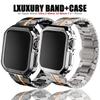 Нержавіюча сталь Браслет+Корпус для Apple Watch Ultra 2 49мм Серії 10 46мм Розкішний Чоловічий Ремінець для IWatch 9 8 7 6 5 4 se 45мм 44 Correa