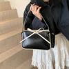 2025 New Korean Version of Simple Bow Handbag Women's Fashion Versatile Shoulder Underarm Bag Casual Messenger Women's Bag