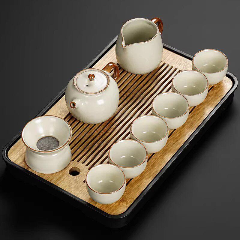 Qiwei Ru Kiln Ceramic Kung Fu Tea Set