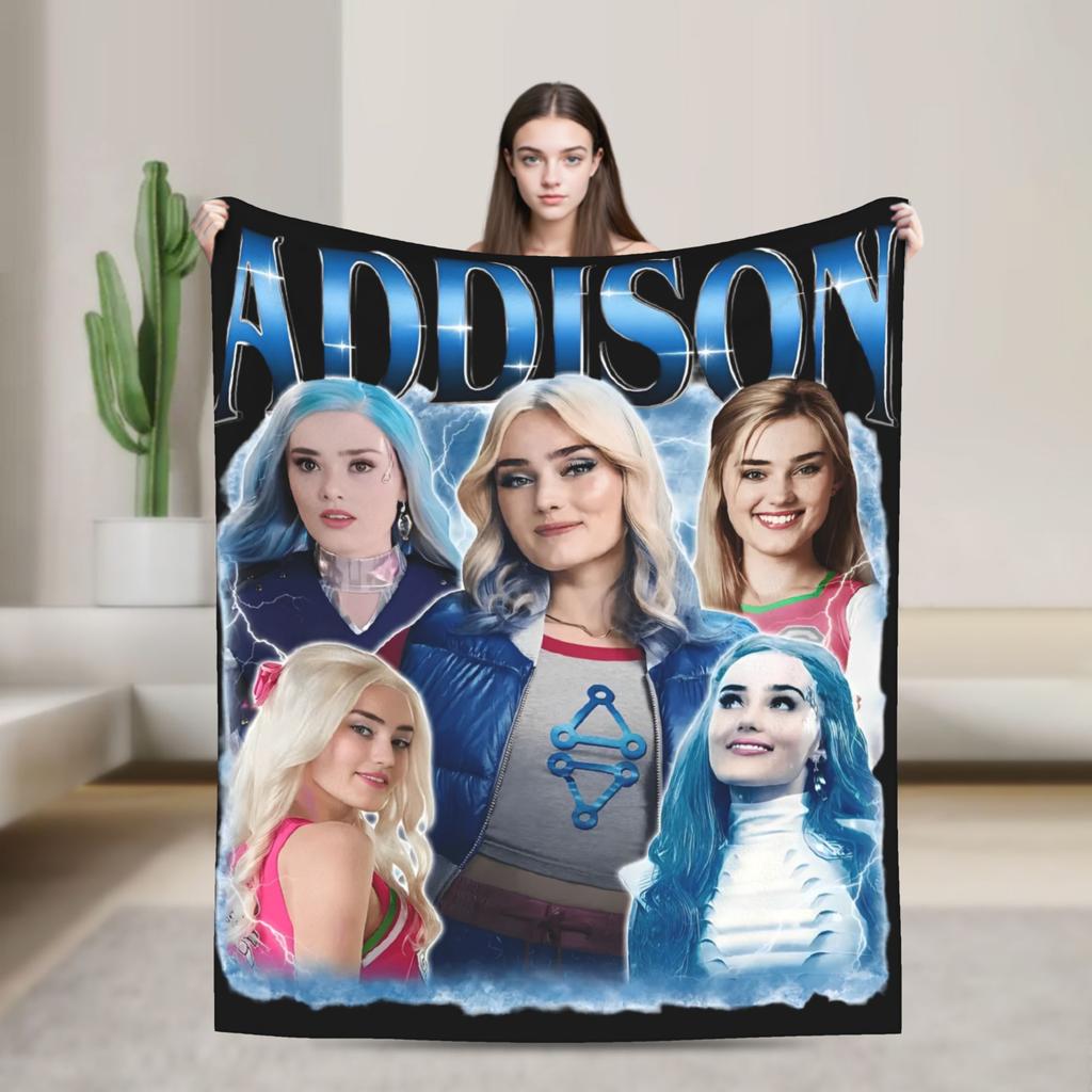 Zombies 4 Dawn of the Vampires Knitted Blankets Flannel Addison Bootleg Lightweight Throw Blankets Travel Home Couch Thin Quilt