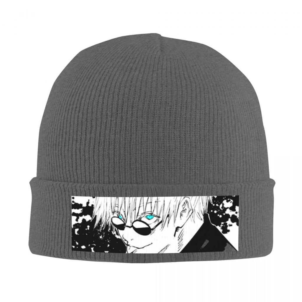 Gojo Manga Kawaii Japanese Anime Warm Knitted Cap Fashion Bonnet Hat Autumn Winter Outdoor Beanies Hats for Men Women Adult