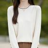 Navava Women Daily Simple Color PoinT Long Sleeve KniT T Nk3142