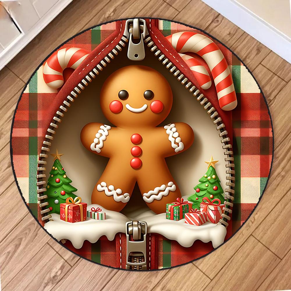 Frohe Weihnachten Runder Bereichsteppich Schlafzimmer Küchenmatte Reißverschluss Ist Interessant Boden Badezimmer Wohnzimmer Homeoffice Flur Teppich