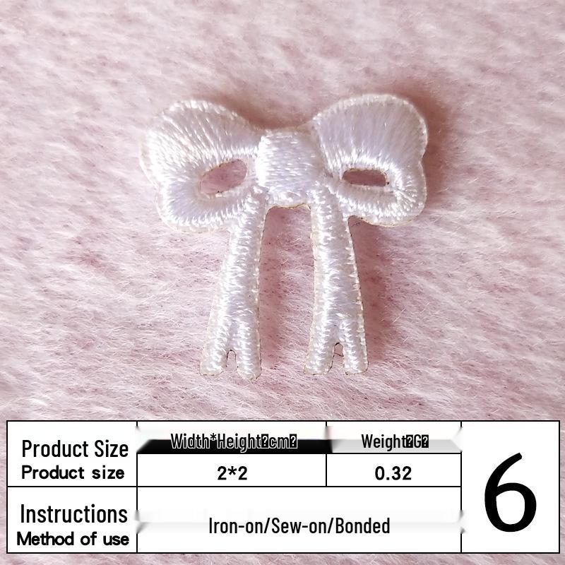 Small Cute Bow Embroidery Iron-On Cloth Patch for DIY Clothing & Accessories