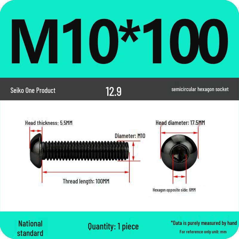 High-Strength 12.9 Pan Head Socket Cap Screws: M6, M8, M10, M12 Sizes