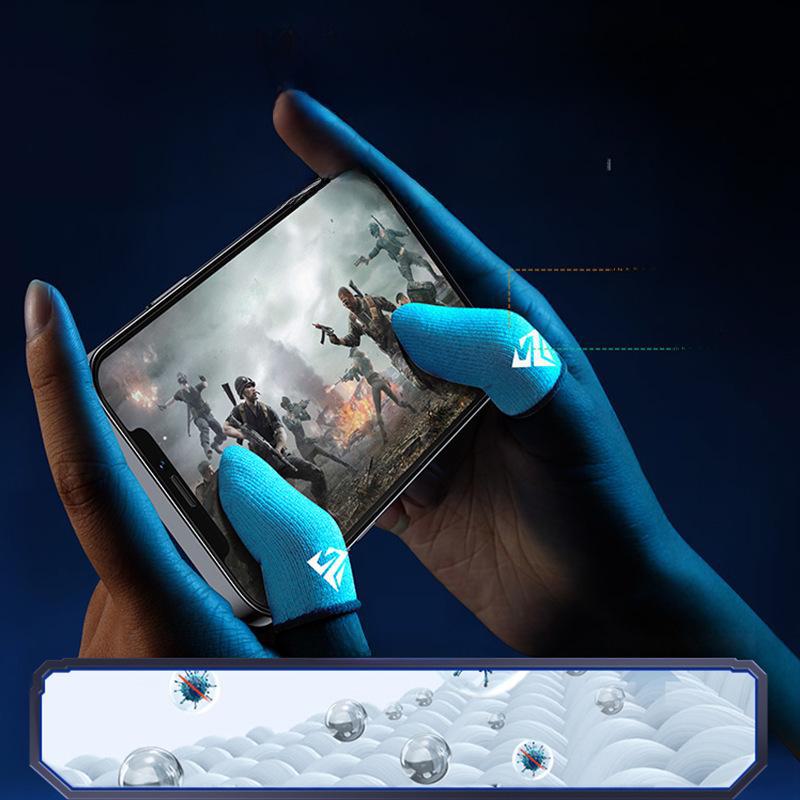 Guanti da gioco Shezi: Traspiranti, Antiscivolo, Antisudore, Ditali in Fibra d'Argento per Gaming Mobile