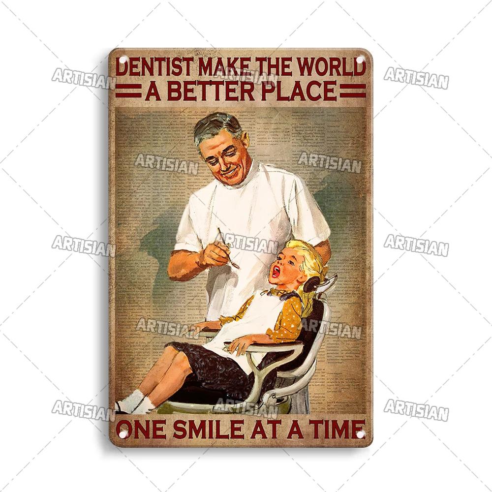 ARTISIAN Weathered Doctor Metal Poster Vintage Metal Tin Sign Man Cave Garage Wall Decorative Home Metal Plaque Art Metal Sign