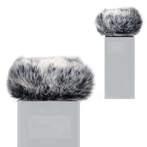 Tascam DR-07X/DR-07MKII/DR07X/DR07MKII Windscreen Muff for Portable Digital Recorders, DR07X Microphone Windshield, Faux Fur Windscreen