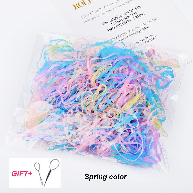 800 Pezzi/Confezione Elastico Corda per Coda di Cavallo Accessori per Capelli per Ragazze Elastico in Gomma per Capelli