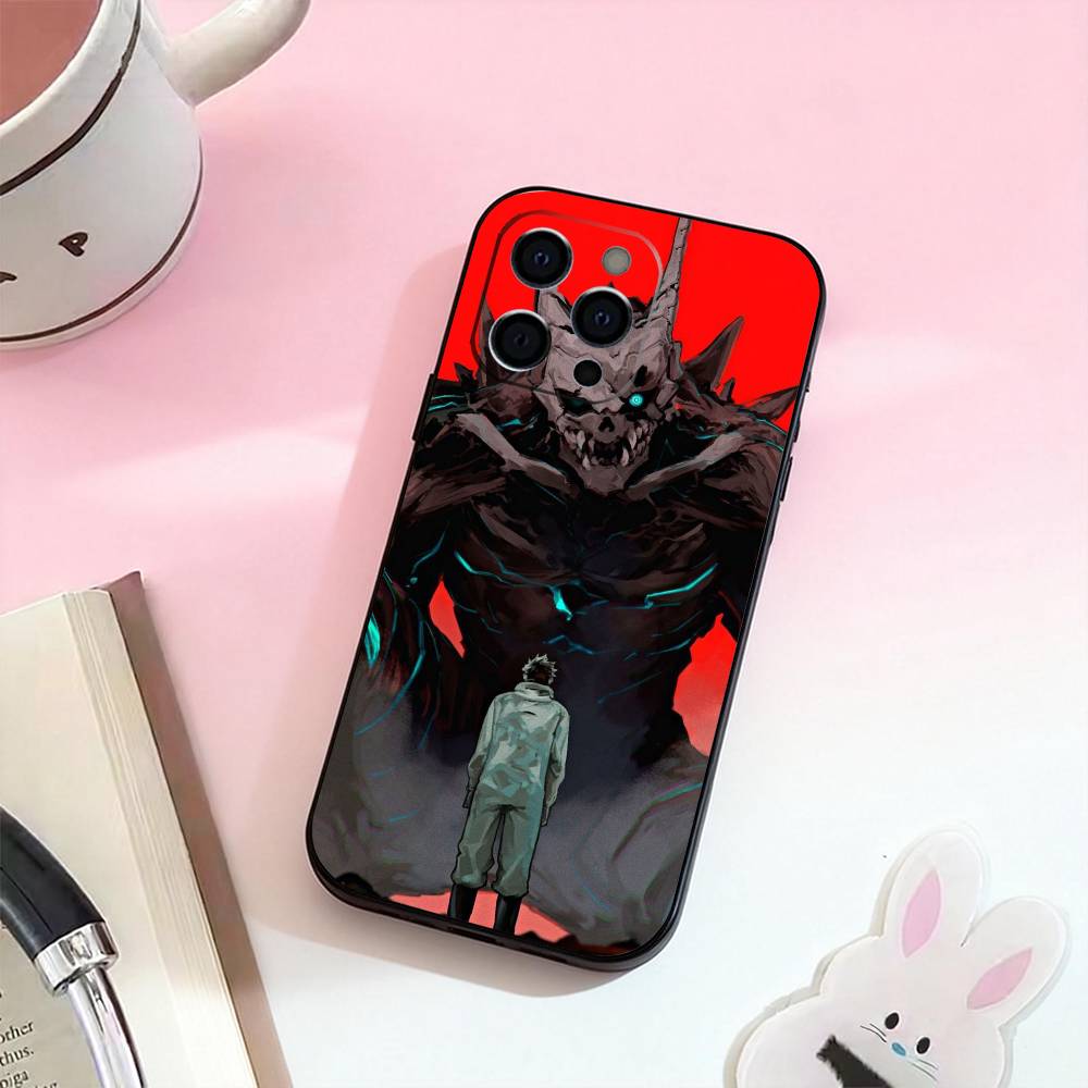 

Горячий K-Kaiju No8 Аниме Чехол для телефона Для iPhone 17,16,15,14,13,12,11 Plus,Pro Max,Мягкий силиконовый Черный чехол iPhone17PRO