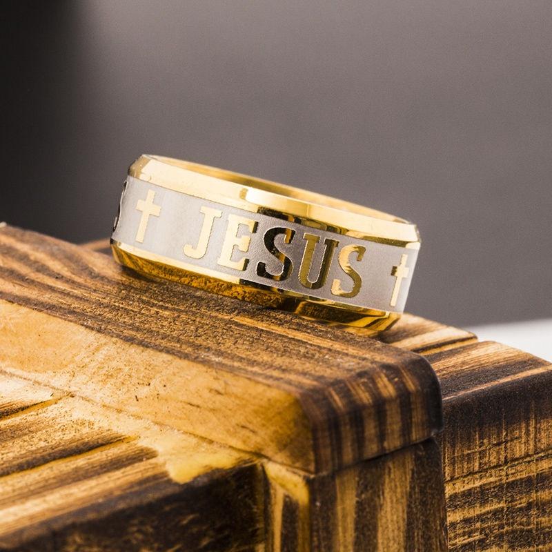 Anello Biblico Con Croce Di Preghiera, Ornamento A Mano In - Foto 5