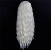 Platinum Blonde Wave Wig Synthetic Lace Front Wigs For Women Long Natural Wave Lace Hair White Black Pink Wig Loose Curl Cosplay