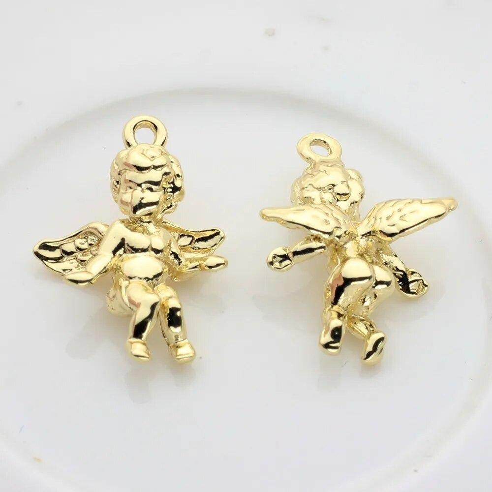 2Pcs/set Mini Angel Wings Miniatures Handmade DIY Cupid Necklace Accessories  Jewelry Makings