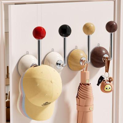 No-Drill Adhesive Suction Cup Hook for Door & Wall – Clothes, Hats & Accessories Rack