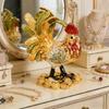 Premium Alloy Rooster Figurine Box With Enamel Finish For Safekeeping Valuables And Gifts Jewelry Organiser