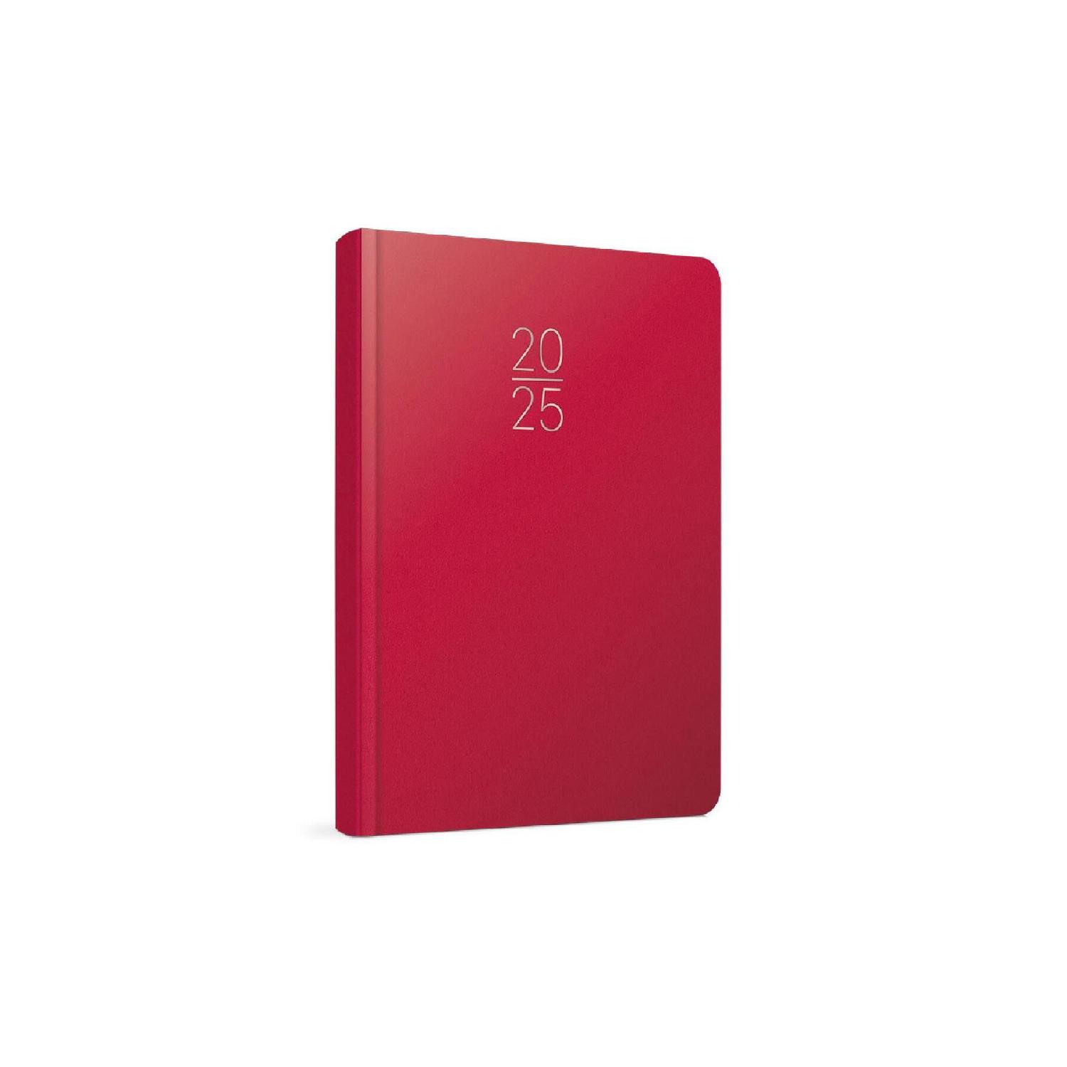 

2025 100-eck 14x20 Hardcover Daily Agenda 336 Pages Claret Red бордовый
