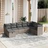 VidaXL Garden Lounge Set with Cushions 8 Pcs, Patio Sofas, Patio Furniture Set, Outdoor Furniture, Grey 3263278