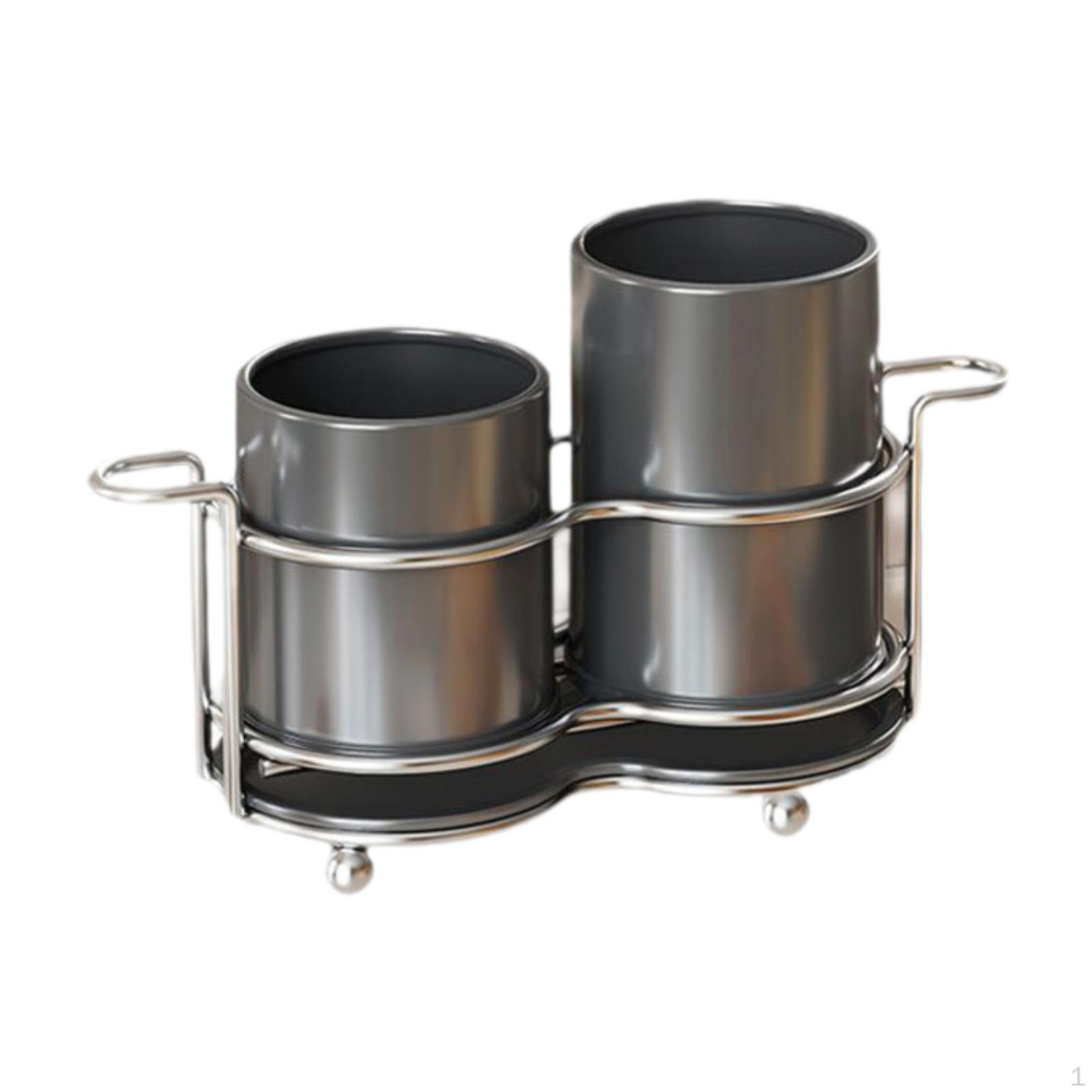 

Круглая подставка для кухонных принадлежностей, подставка для хранения столовых приборов, декоративный органайзер для кафе Height ShortDarkGray