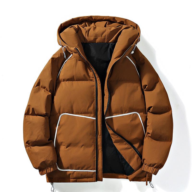 Winter 2025 Men's Trendy Hooded Down Jacket - Fashionable Loose Fit with New Logo, 90% White Duck Down